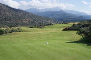 Golfplatz bei Hersonissos- herrlicher Blick in die Berge Kretas
