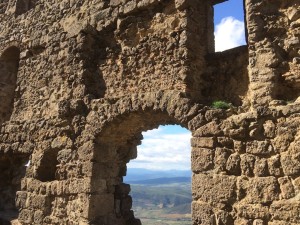 Blick aus der Ruine von Queribus