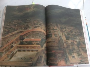 Theaterviertel von Pompeij während des Vulkanausbruchs.